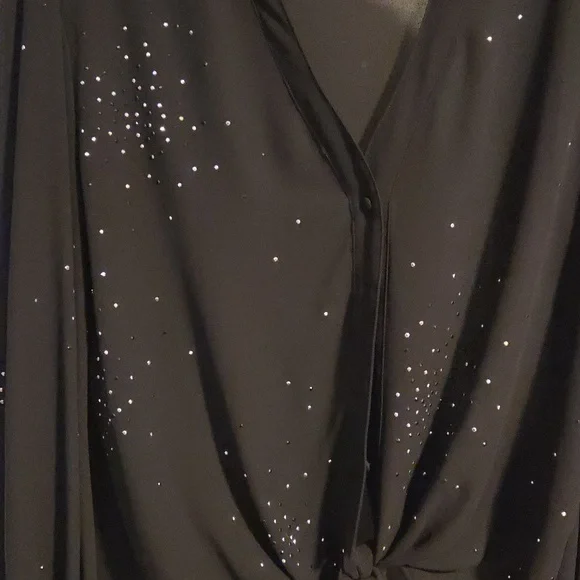 Tie front glitter blouse - Picture 2 of 4